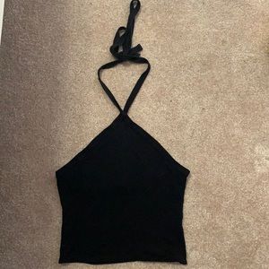Garage black small halter top
